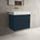 Scanalato Double Drawer Vanity Unit  With Beyondstone BLOC Basin - Midnight Blue 700mm