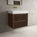 Scanalato Double Drawer Vanity Unit  With Beyondstone BLOC Basin - Walnut 700mm