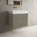 Scanalato Double Drawer Vanity Unit  With Beyondstone BLOC Basin - Soft Taupe 700mm