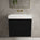 Scanalato Double Drawer Vanity Unit  With Beyondstone BLOC Basin - Pure Black 700mm