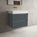 Scanalato Double Drawer Vanity Unit  With Beyondstone BLOC Basin - Slate Grey 700mm