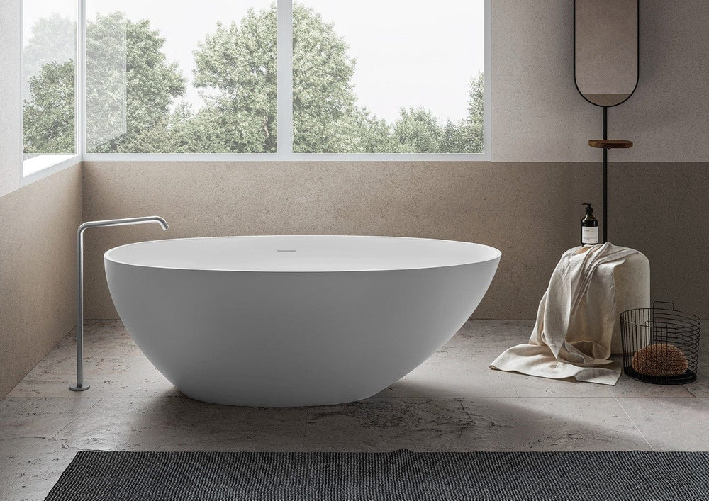 Bolsena Freestanding Egg Shaped Stone Bath 1600mm