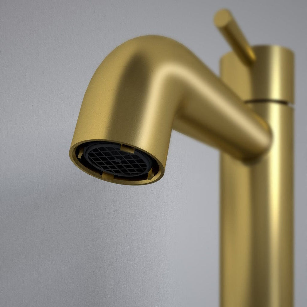Monobloc Basin Mixer Tap - Brushed Brass