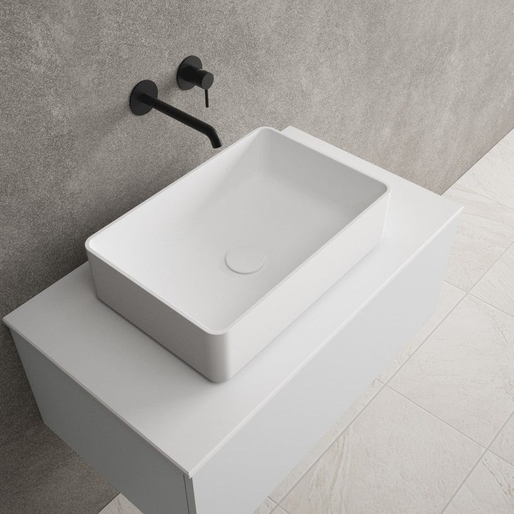 Monza Solid Surface Countertop Rectangular Basin 480mm