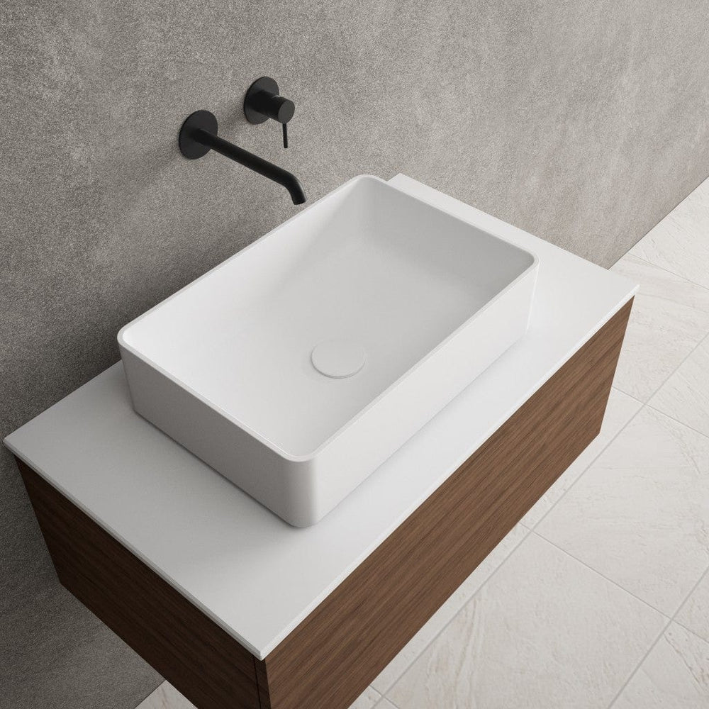 Monza Solid Surface Countertop Rectangular Basin 480mm