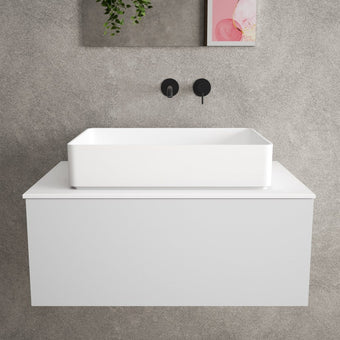 Monza Solid Surface Countertop Rectangular Basin 580mm
