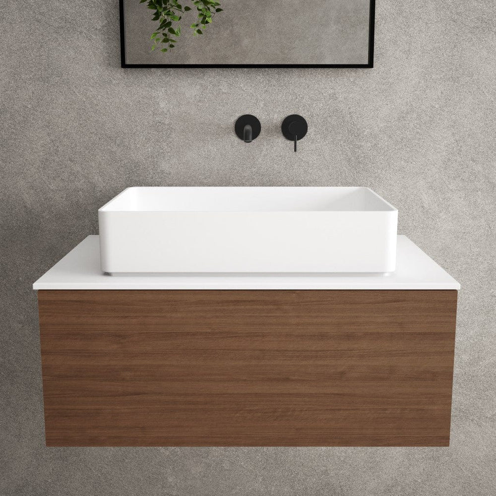 Monza Solid Surface Countertop Rectangular Basin 580mm
