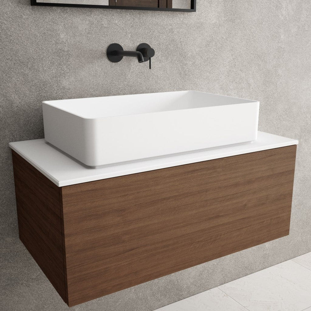 Monza Solid Surface Countertop Rectangular Basin 580mm