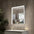 Nebbiolo Steam Free Aluminium Bathroom Mirror Cabinet with Open Shelf 600x700mm