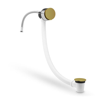 Overflow Bath Filler with Click Clack Waste - Brushed Brass