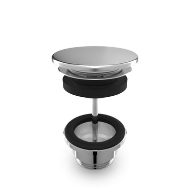 Click Clack Basin Waste - Brushed Steel