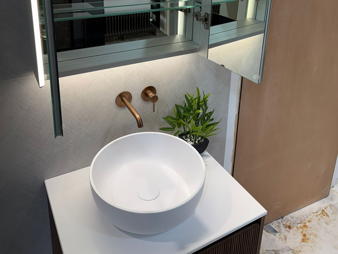 Vergato Solid Surface Countertop Round Basin 370mm
