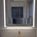 Nebbiolo Steam Free Bathroom Mirror Cabinet with Open Shelf 600x700mm - Aluminium