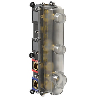 Laghi Universal 2 Outlet Push Button Thermostatic shower - Inox