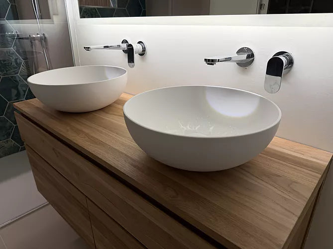 Pescara Solid Surface Beyondstone Countertop Round Basin 400mm