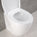 Primo Dolce Back To Wall Rimless Toilet With Concealed Cistern Frame & Matt Black Flush Plate