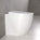 Primo Dolce Back To Wall Rimless Toilet With Concealed Cistern Frame & Brushed Brass Flush Plate