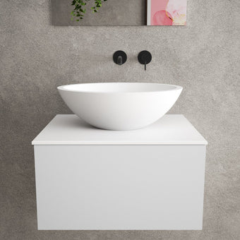 Puglia Solid Surface Countertop Oval Basin 500mm