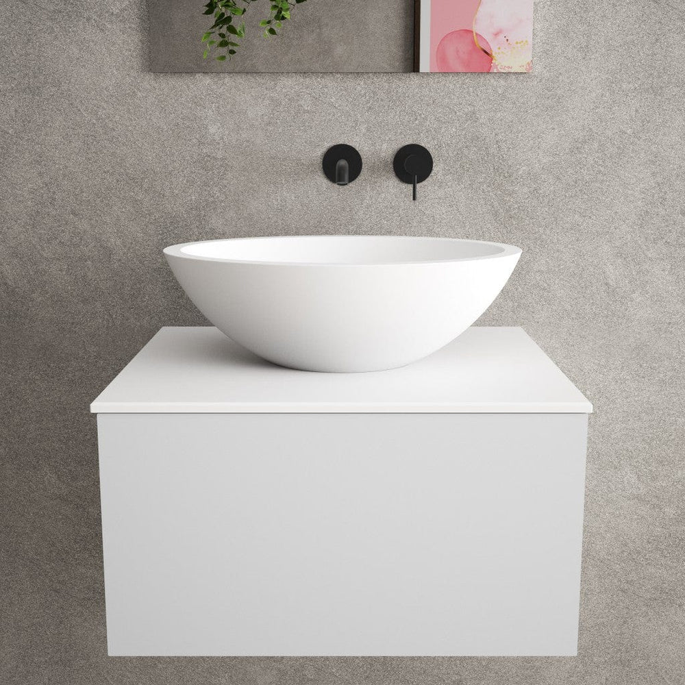 Puglia Solid Surface Countertop Oval Basin 500mm