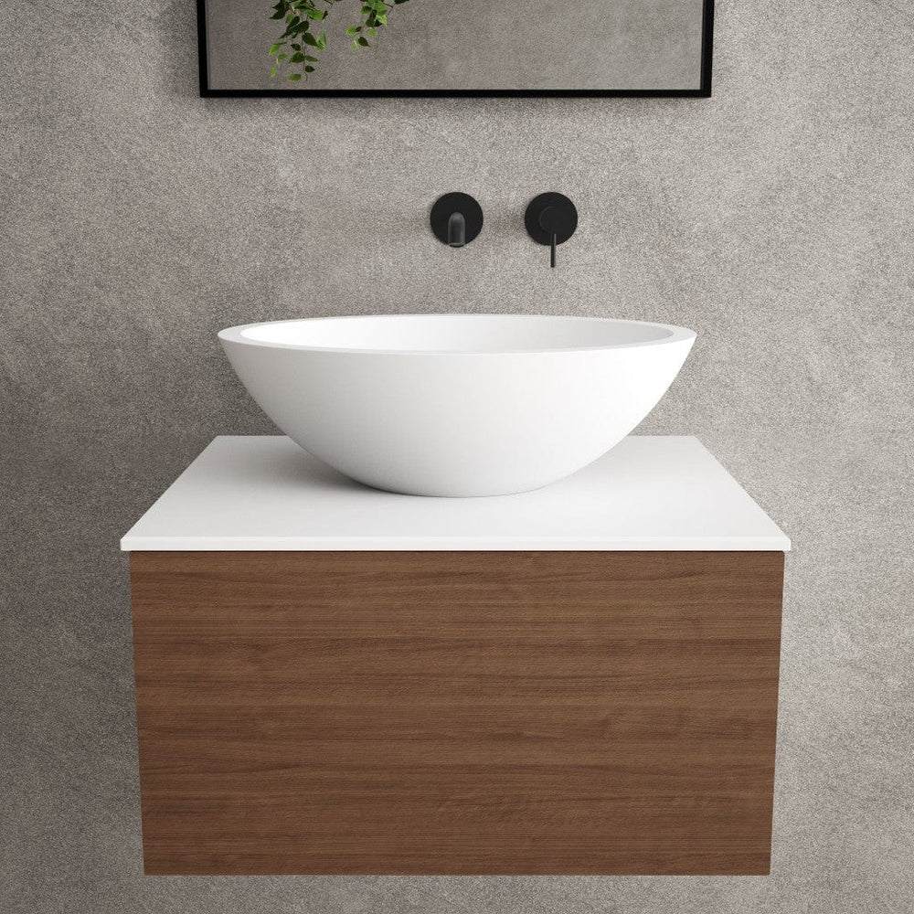Puglia Solid Surface Countertop Oval Basin 500mm