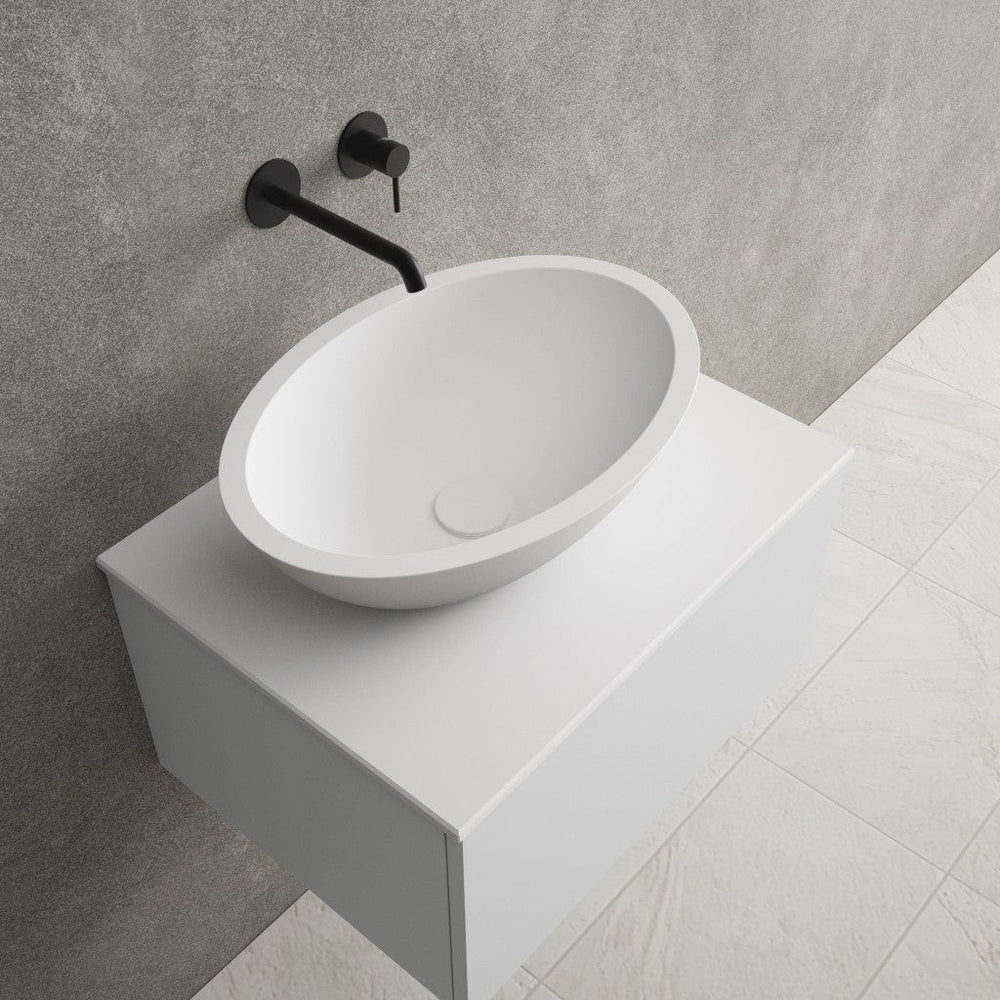 Puglia Solid Surface Countertop Oval Basin 500mm