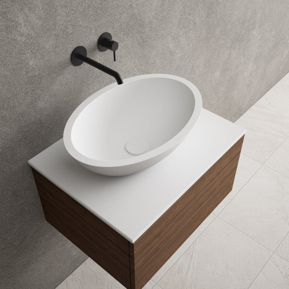 Puglia Solid Surface Countertop Oval Basin 500mm