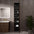 Pura Ribbed Tall Wall Unit 350mm x 1650mm - Walnut