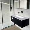 Raffinata One Drawer Vanity Unit With Beyondstone Basin - Matt Black 1000mm image