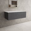 Raffinata Single Drawer Countertop Vanity Unit - Dark Concrete 1000mm image