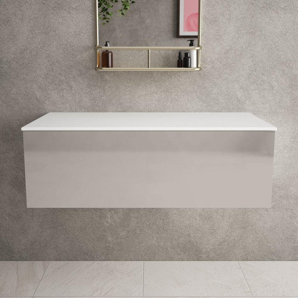 Raffinata Single Drawer Countertop Vanity Unit - Gloss Cashmere 1000mm