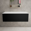 Raffinata Single Drawer Countertop Vanity Unit - Matt Black 1000mm image