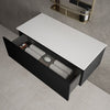 Raffinata Single Drawer Countertop Vanity Unit - Matt Black 1000mm image
