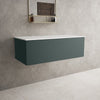 Raffinata Single Drawer Countertop Vanity Unit - Matt Dark Green 1000mm image