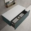 Raffinata Single Drawer Countertop Vanity Unit - Matt Dark Green 1000mm image