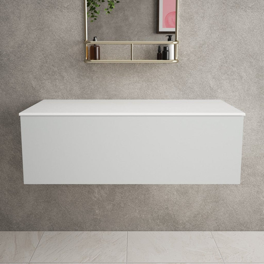 Raffinata Single Drawer Countertop Vanity Unit - Matt Dove 1000mm