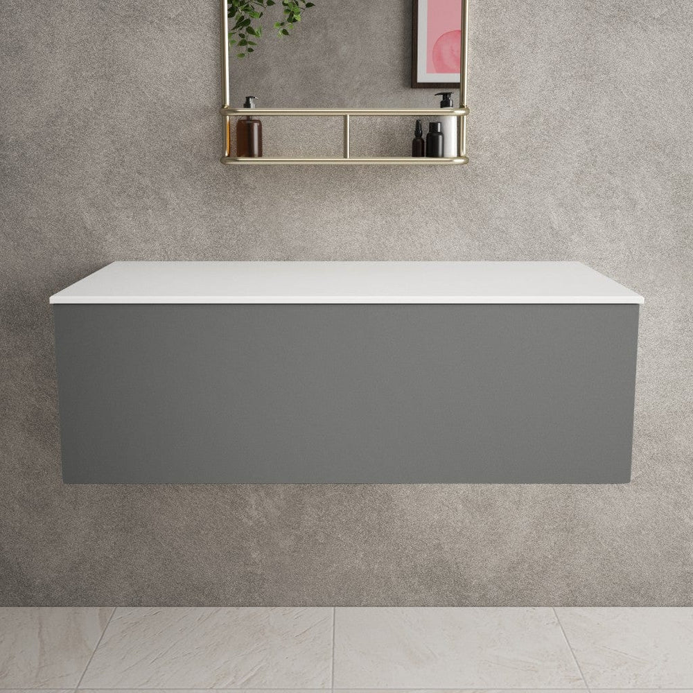 Raffinata Single Drawer Countertop Vanity Unit - Matt Dust 1000mm
