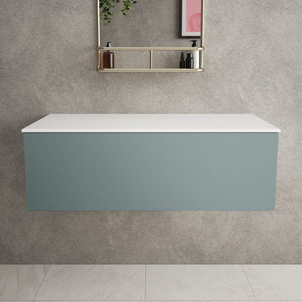 Raffinata Single Drawer Countertop Vanity Unit - Matt Fjord 1000mm