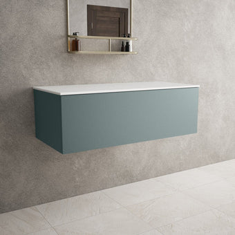 Raffinata Single Drawer Countertop Vanity Unit - Matt Fjord 1000mm
