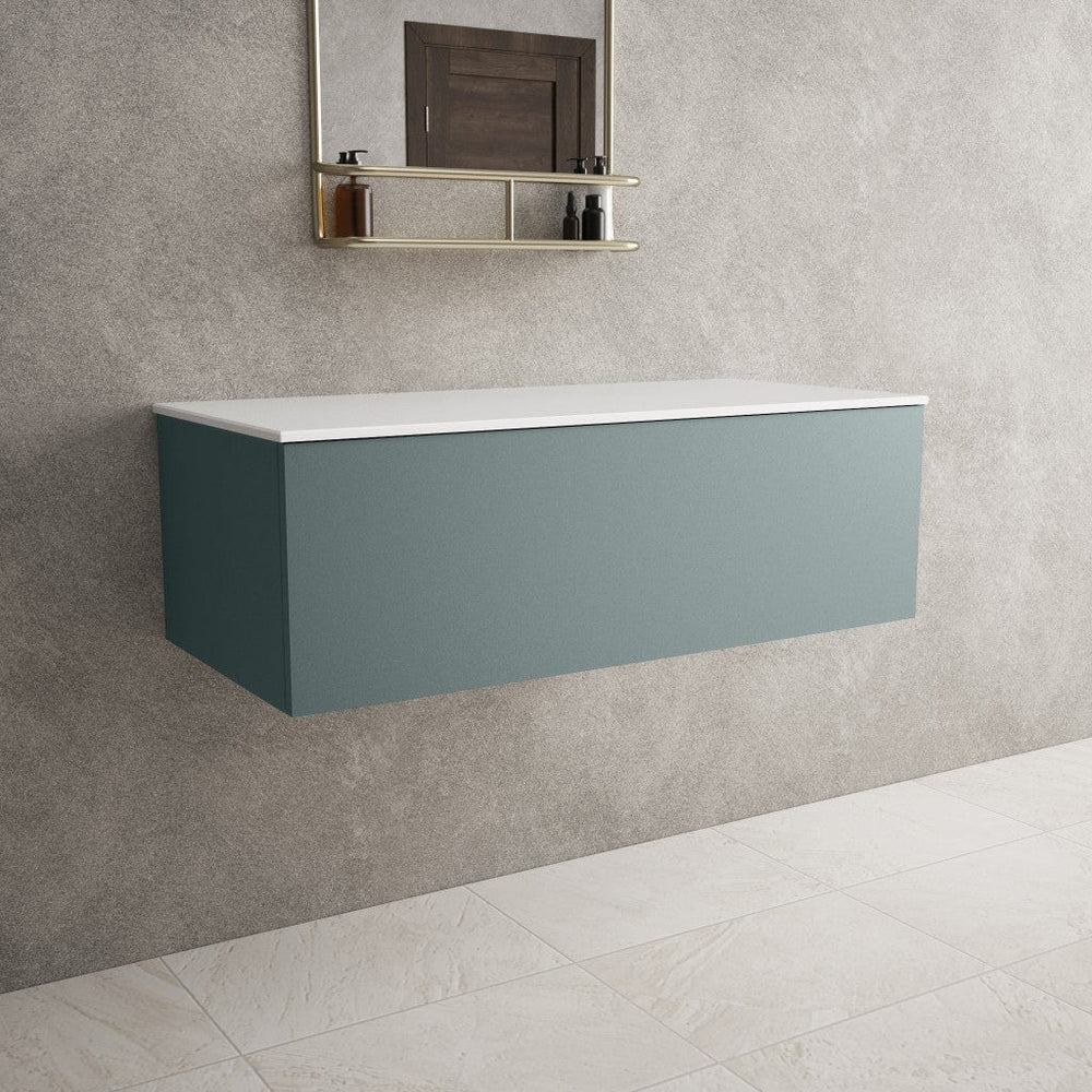 Raffinata Single Drawer Countertop Vanity Unit - Matt Fjord 1000mm