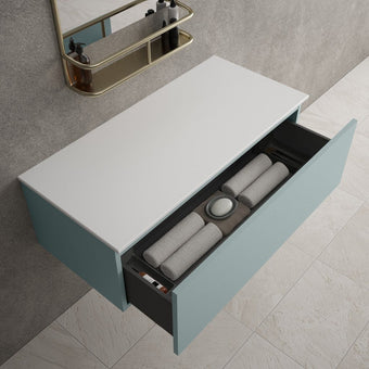 Raffinata Single Drawer Countertop Vanity Unit - Matt Fjord 1000mm