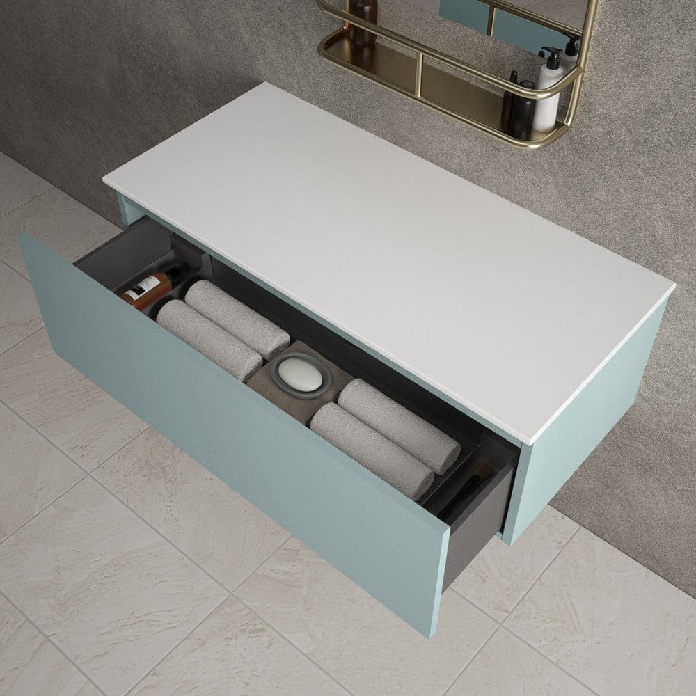 Raffinata Single Drawer Countertop Vanity Unit - Matt Fjord 1000mm
