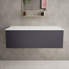 Raffinata Single Drawer Countertop Vanity Unit - Matt Graphite 1000mm image