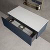 Raffinata Single Drawer Countertop Vanity Unit - Matt Indigo 1000mm image