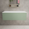 Raffinata Single Drawer Countertop Vanity Unit - Matt Light Green 1000mm image