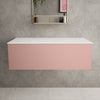 Raffinata Single Drawer Countertop Vanity Unit - Matt Pink 1000mm image