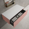 Raffinata Single Drawer Countertop Vanity Unit - Matt Pink 1000mm image