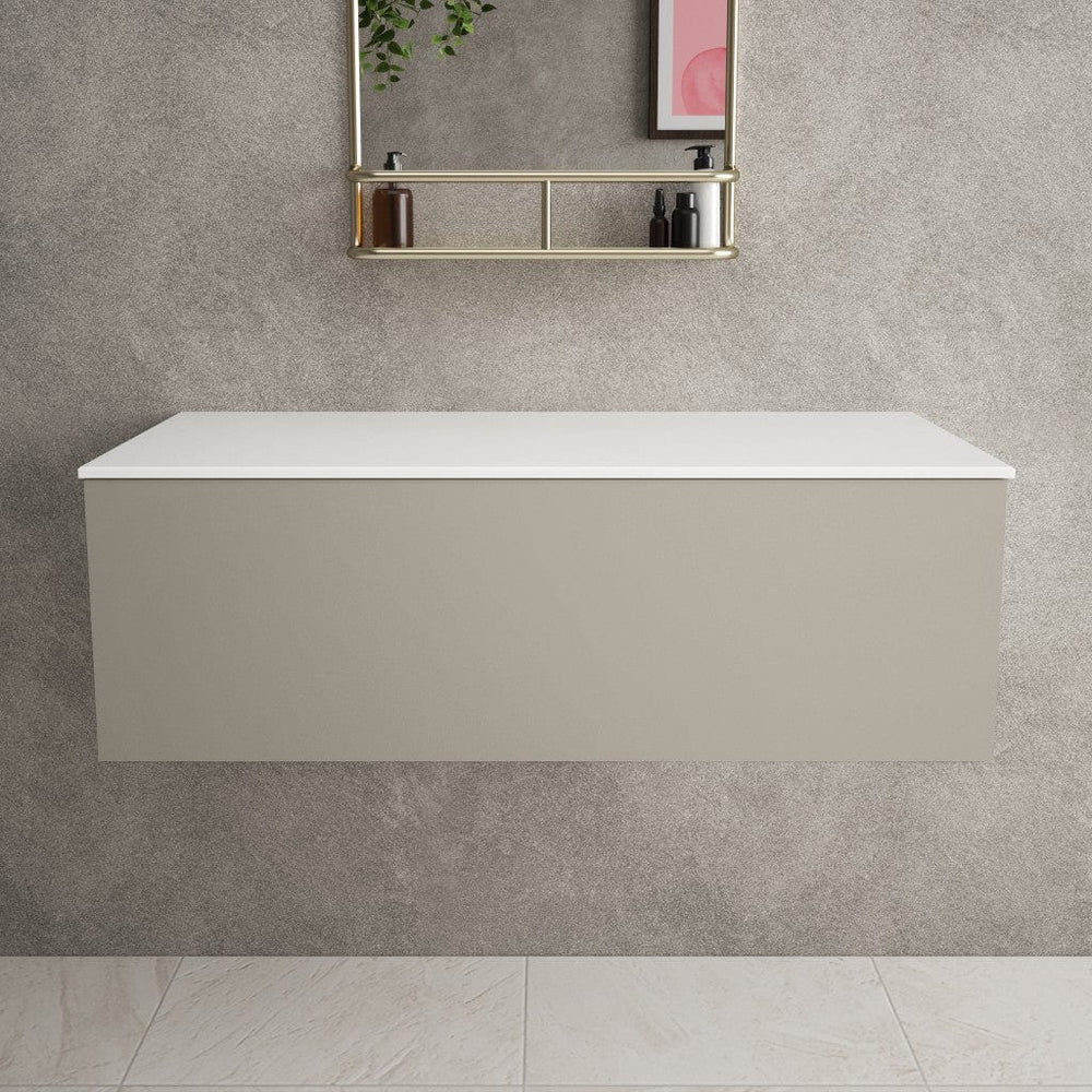 Raffinata Single Drawer Countertop Vanity Unit - Matt Stone 1000mm