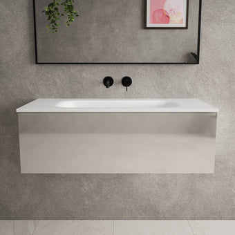 Raffinata One Drawer Vanity Unit With Beyondstone Basin - Gloss Cashmere 1000mm