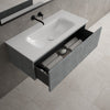 Raffinata One Drawer Vanity Unit With Beyondstone Basin - Light Concrete 1000mm image