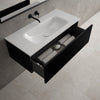 Raffinata One Drawer Vanity Unit With Beyondstone Basin - Matt Black 1000mm image